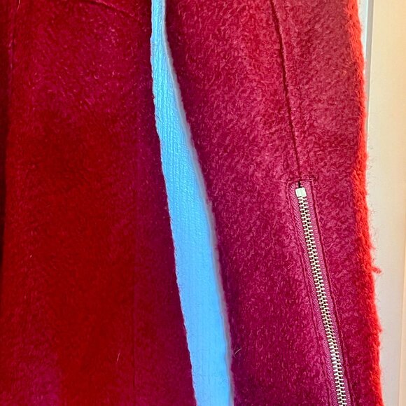 Guess Women's Red Double-Breasted Wool Blend Pea Coat Jacket Size Small - Picture 9 of 9